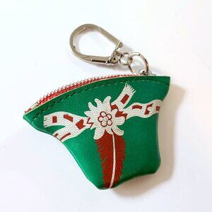 Vintage Keychain Change Purse With Fob, Green Vinyl "München" (Munich) Germany